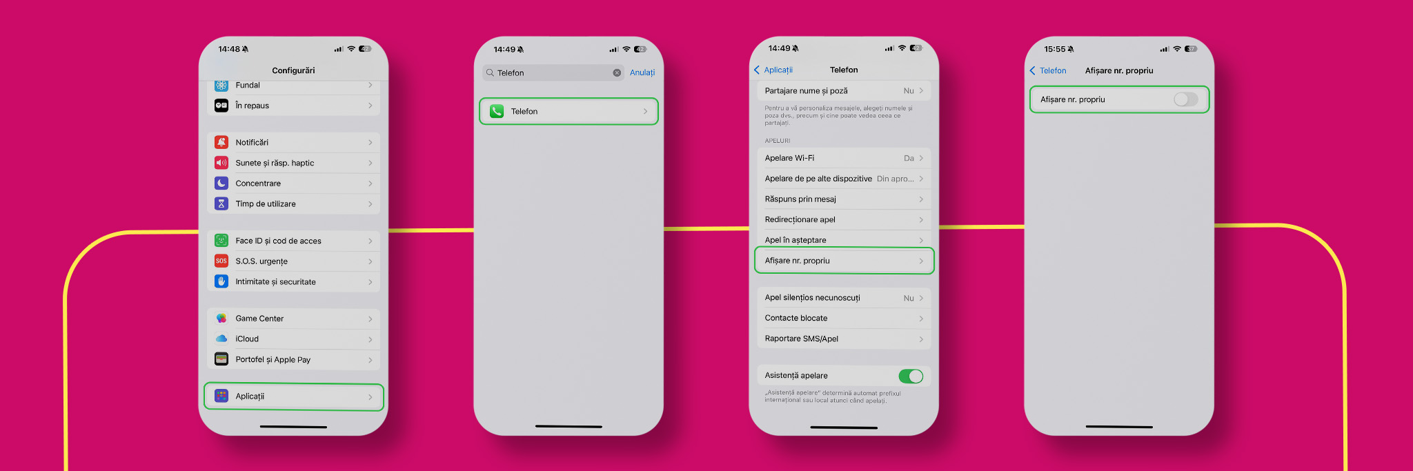 imagine numar ascuns IOS